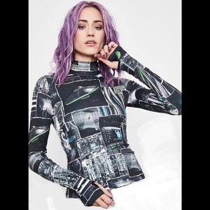 NWOT Dolls Kill Interstellar graphic top, M